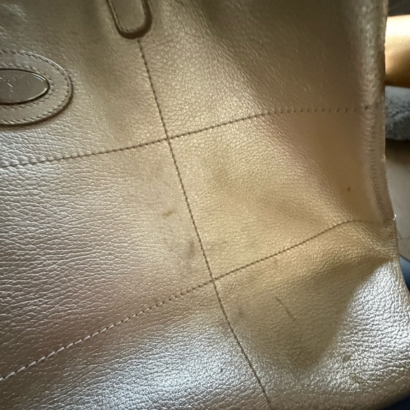 Furla Gold Leather Tote Bag